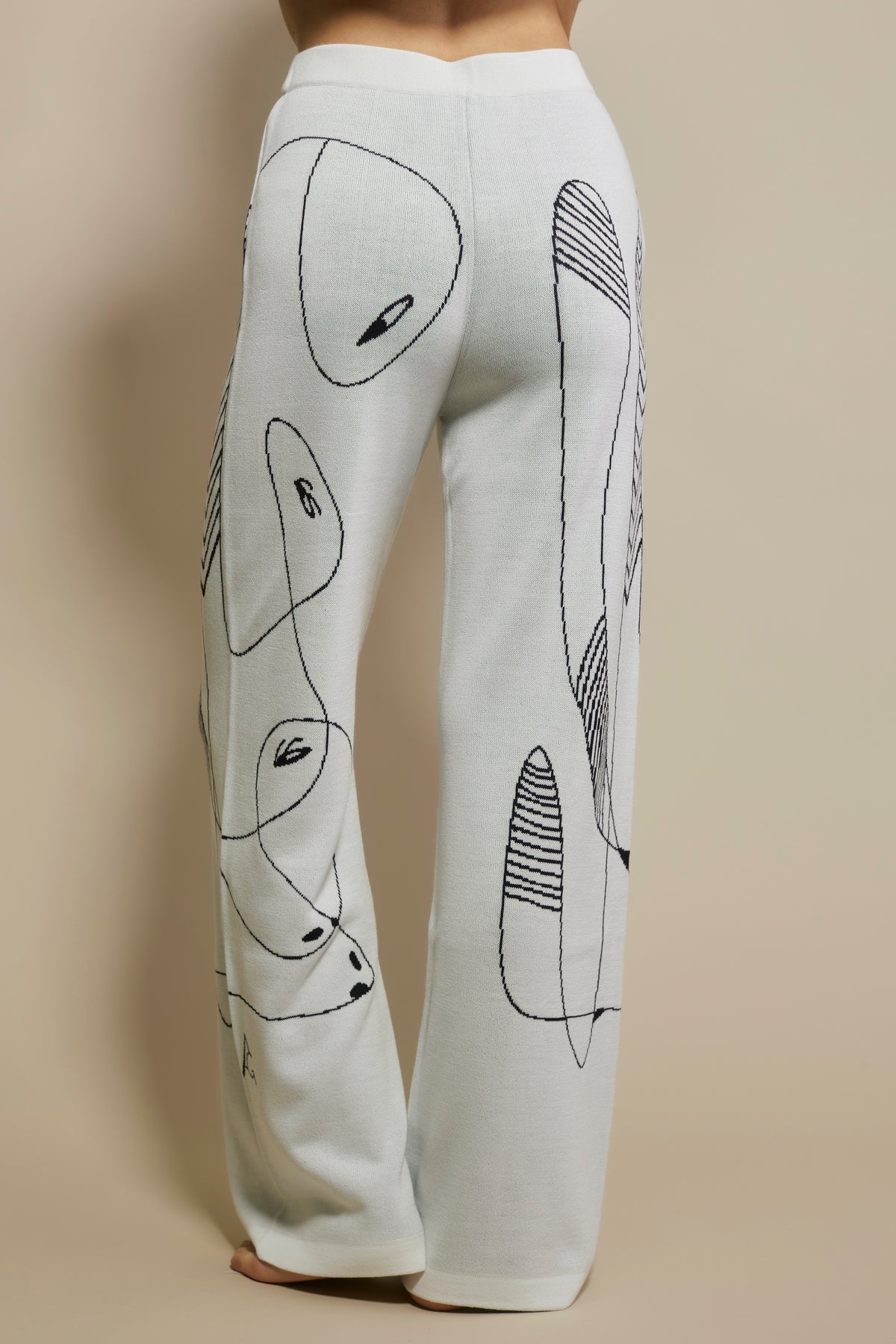 AG Punto Immagine trousers in merino wool White